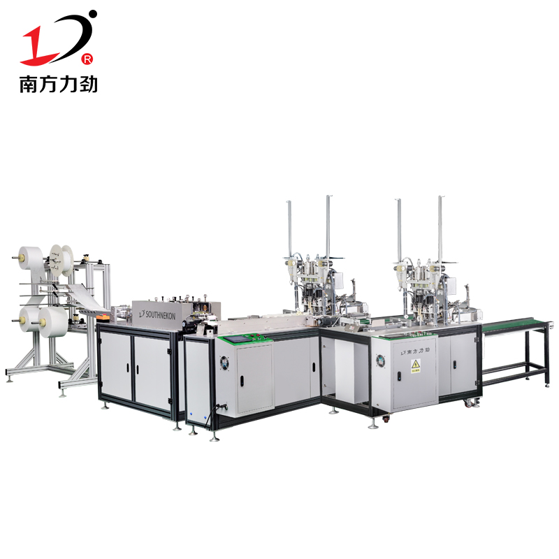 全自動(dòng)一拖二口罩機(jī)平面口罩流水線(xiàn)平面口罩機(jī)口罩設(shè)備